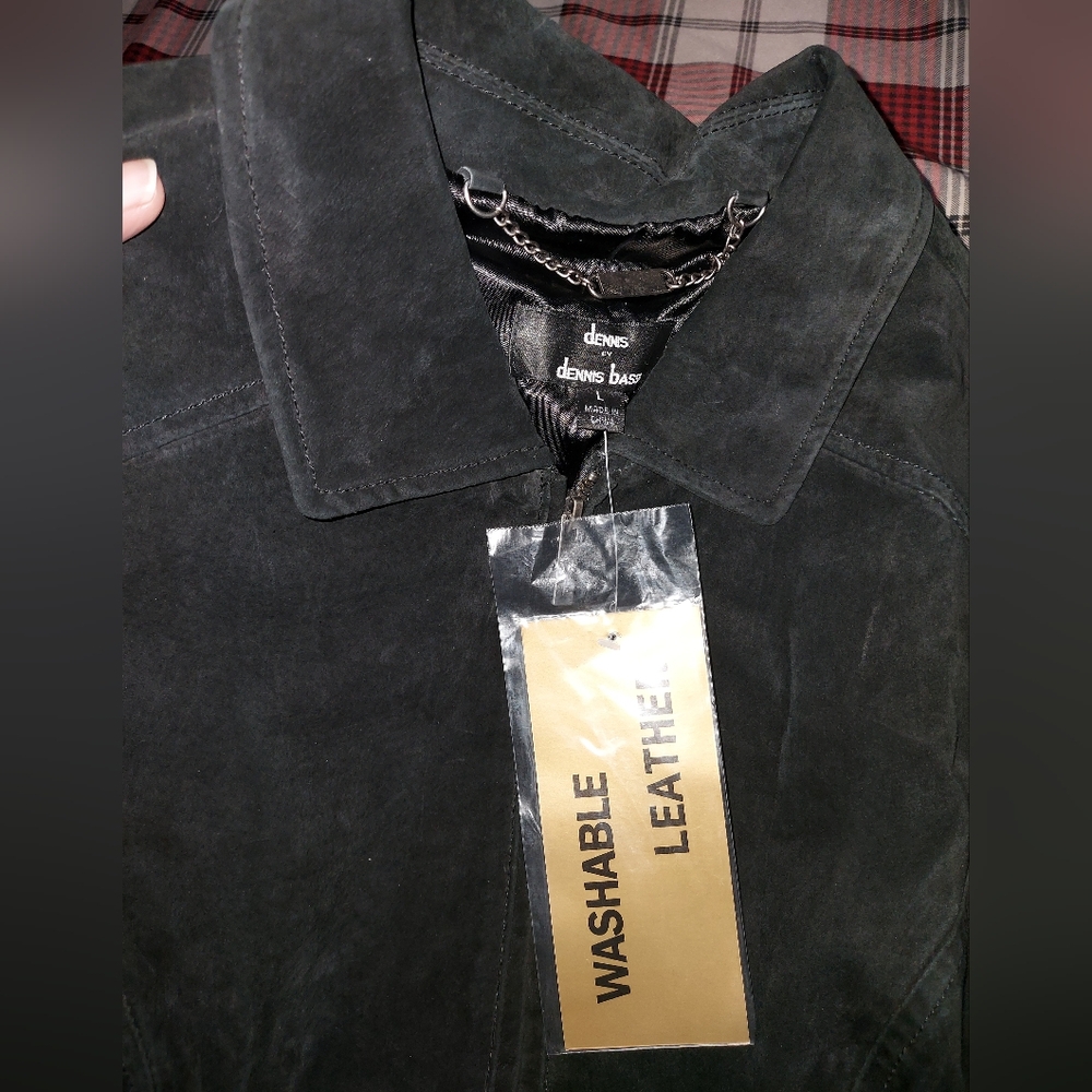 NWT Women's Dennis basso 100% Leather Sleeveless Vest, Black - Picture 6 of 10